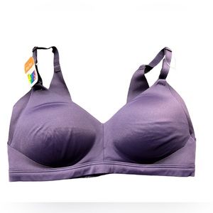 WARNER’S purple wireless soft T shirt seamless bra size small NWT